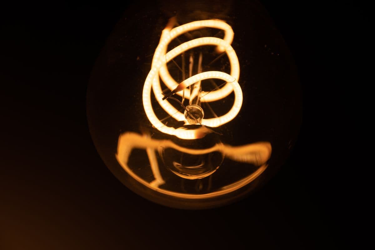 A glowing lightbulb concept