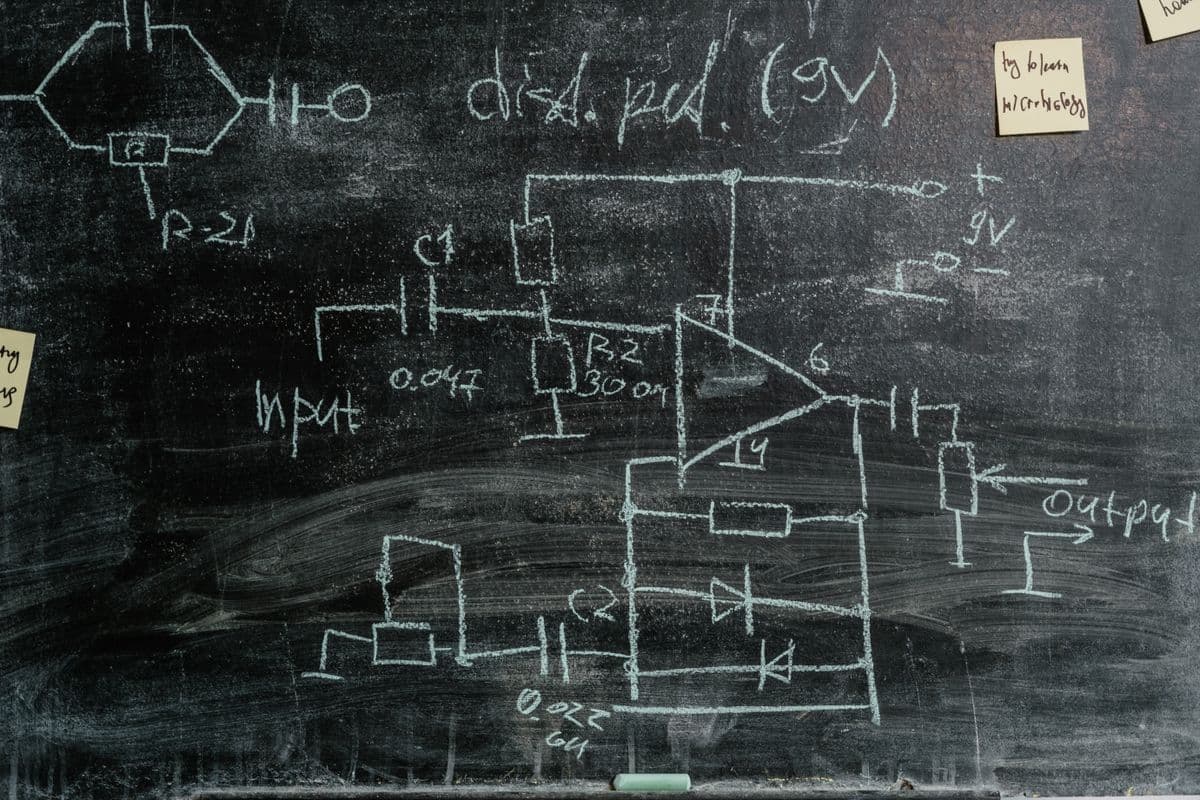 A lightbulb sketched on a chalkboard