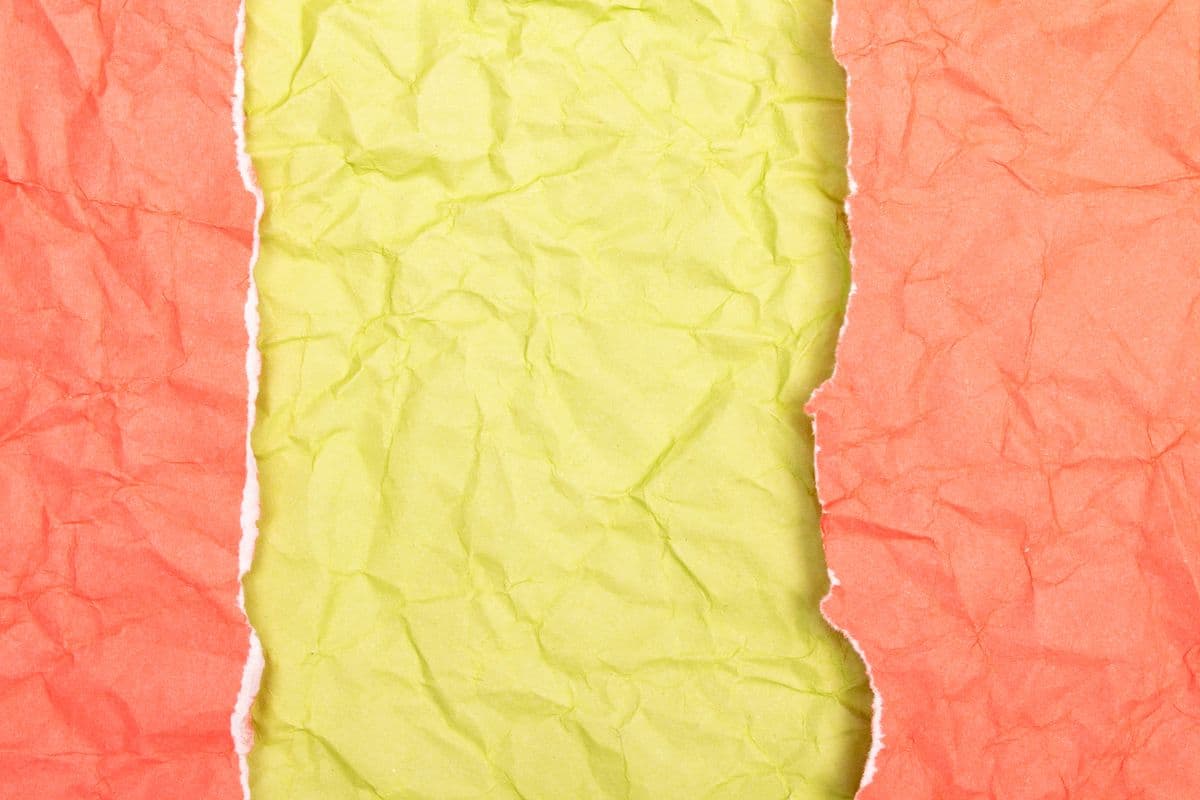 Torn and crumpled paper